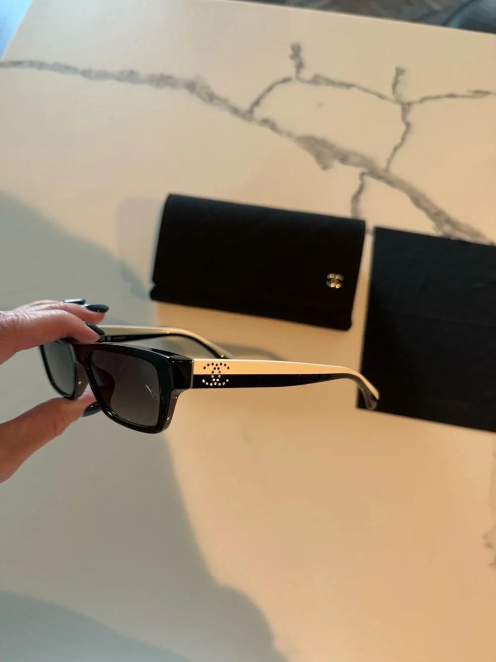 Spring Summer 2026 Rectangle Chanel Sunglasses